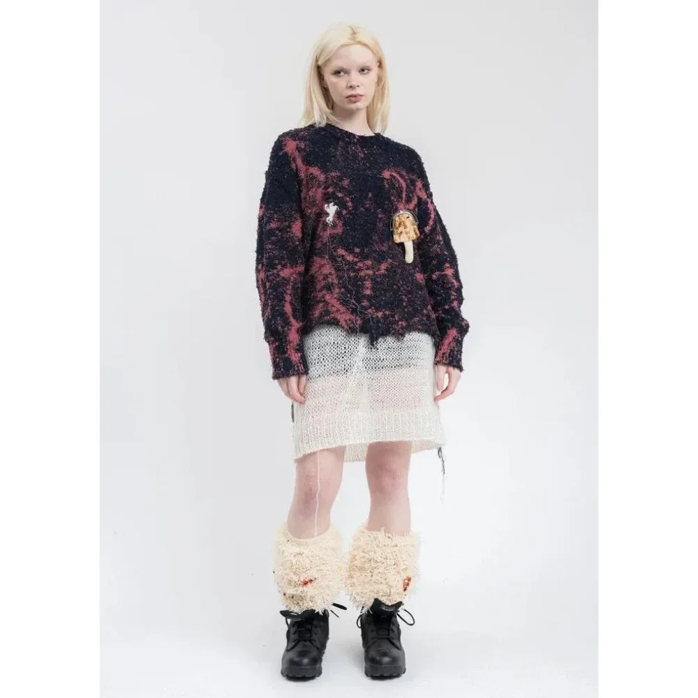 Doublet Upcycle Winder Yarn Pullover Limited 12/14 One Size White Sweater $790 - Picture 9 of 16